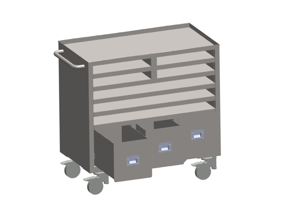 Grating Sus push truck 